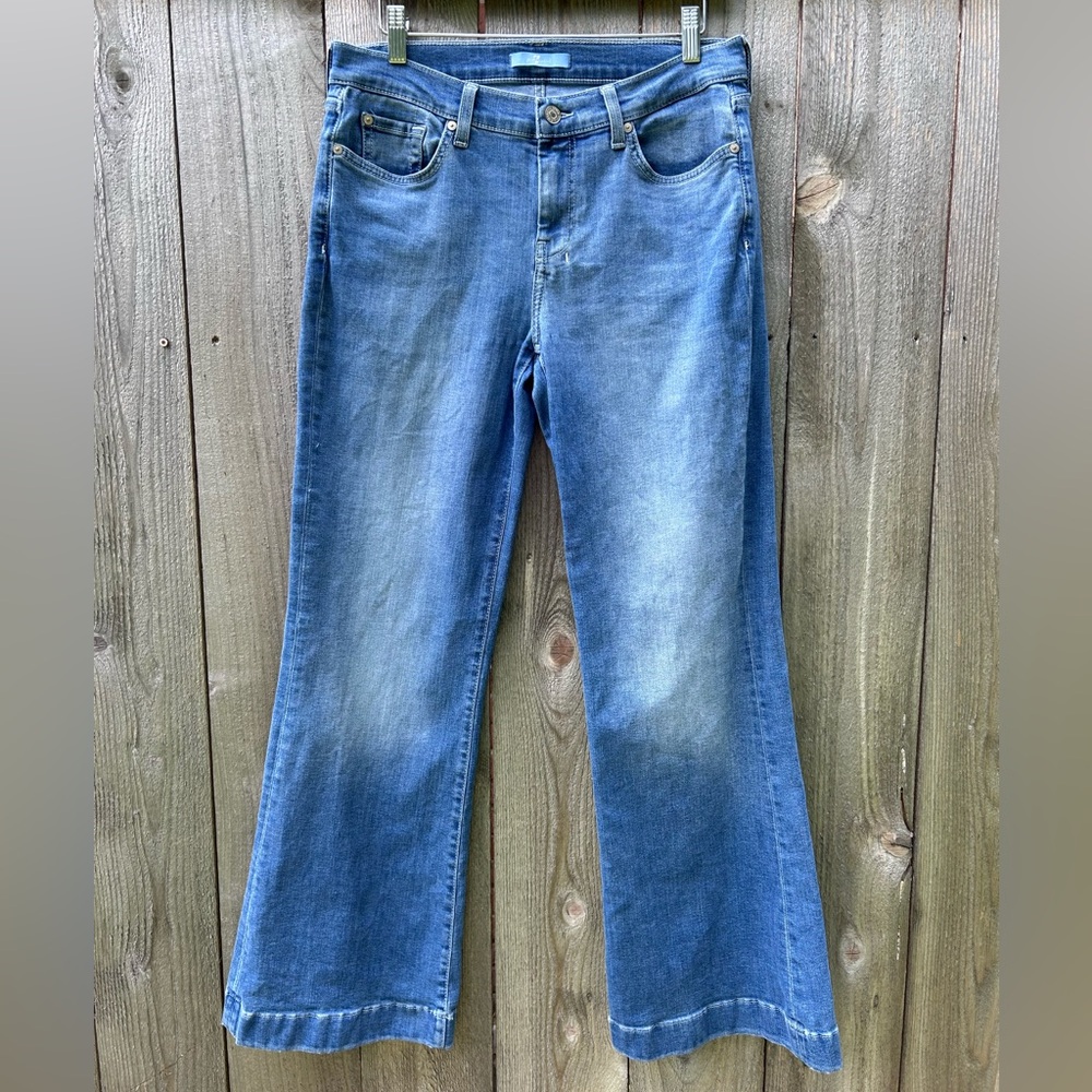 7 For All Mankind Women's Blue Flare Jeans